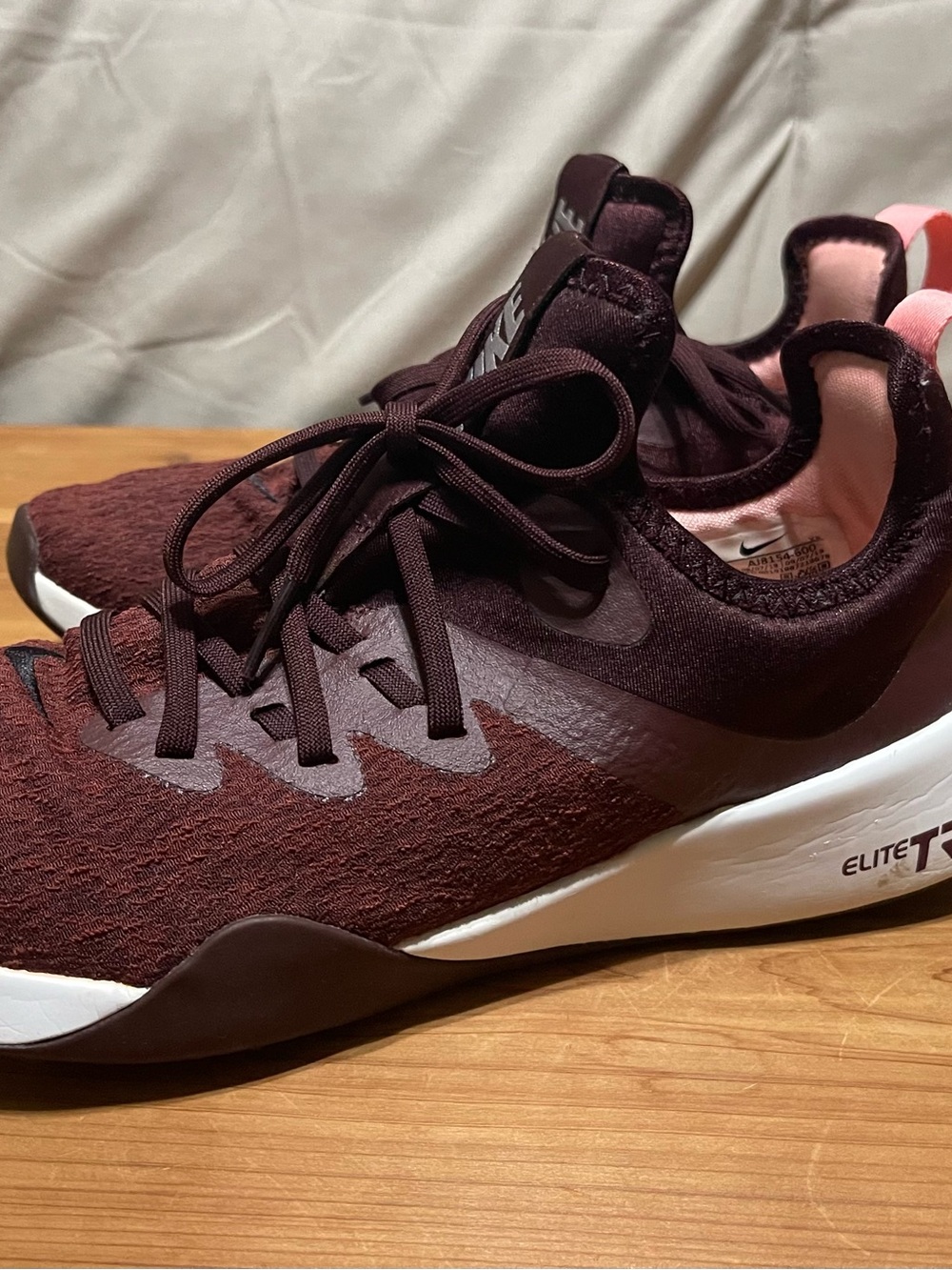 Nike Women’s Athletic Shoes in Burgundy with Pink Lining